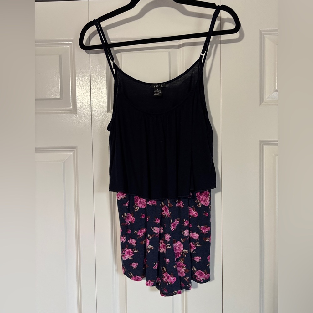 Rue21 Navy Rayon Romper